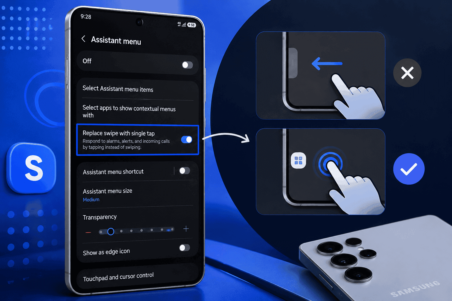 How to Replace Swipe With Single Tap on Samsung Galaxy Phones